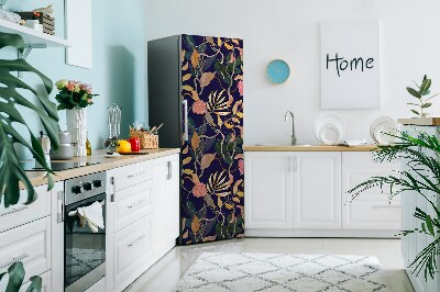 Kühlschrank magnet folie Gestrichene blüten und blätter
