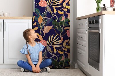 Kühlschrank magnet folie Gestrichene blüten und blätter