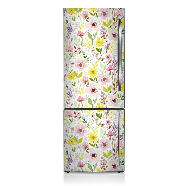 Magnet auf kühlschrank folie dekoration Farbenfrohe blumen