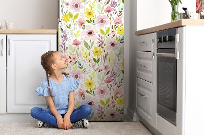 Magnet auf kühlschrank folie dekoration Farbenfrohe blumen