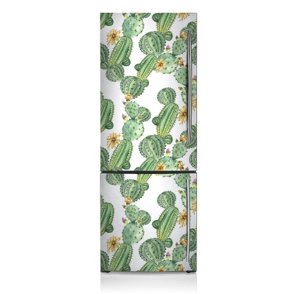 Kühlschrank matte Kakti mit blumen