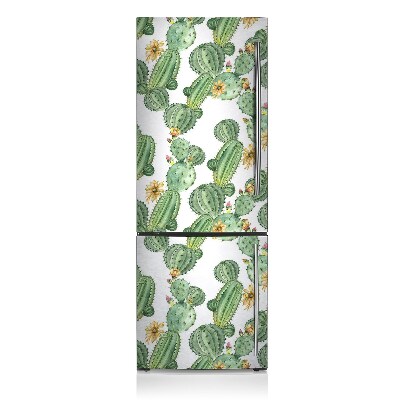 Kühlschrank matte Kakti mit blumen