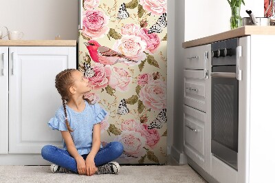 Kühlschrank magnet folie Vögel und blumen