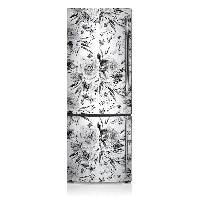 Kühlschrank aufkleber Blumensträuße aus grauen blumen