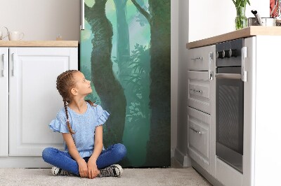 Magnet auf kühlschrank folie dekoration Dunkler wald