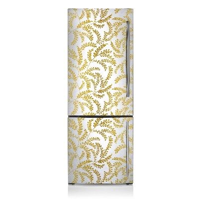 Magnet auf kühlschrank folie dekoration Goldene blätter