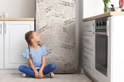 Kühlschrank aufkleber Vintage-zeitung