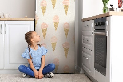 Magnet auf kühlschrank folie dekoration Rosa eis