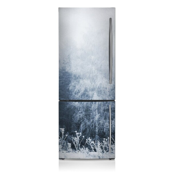Magnet auf kühlschrank folie dekoration Winterbäume