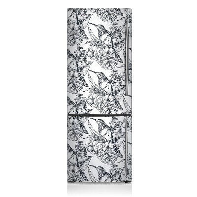 Kühlschrank magnet folie Gezogene vögel