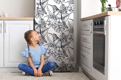 Kühlschrank magnet folie Gezogene vögel