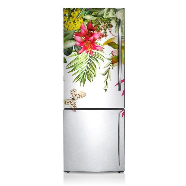 Magnet auf kühlschrank folie dekoration Tropenpflanzen