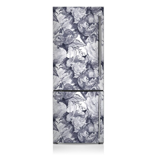 Kühlschrank aufkleber Graue blüten
