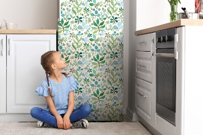 Magnet auf kühlschrank folie dekoration Grüne blätter
