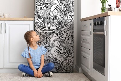 Kühlschrank aufkleber Skizzieren exotische blätter
