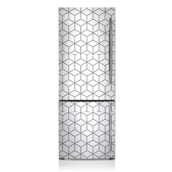 Magnetischer kühlschrank-aufkleber Graue würfel
