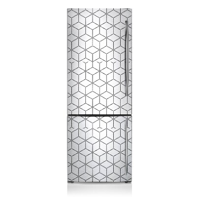 Magnetischer kühlschrank-aufkleber Graue würfel
