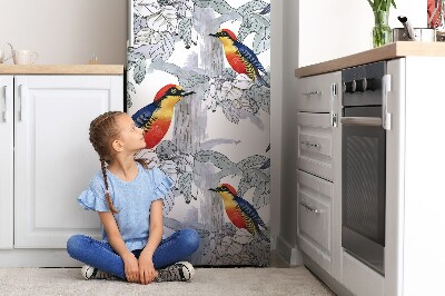 Kühlschrank magnet folie Bemalten vögel