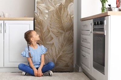Kühlschrank matte Goldene blätter
