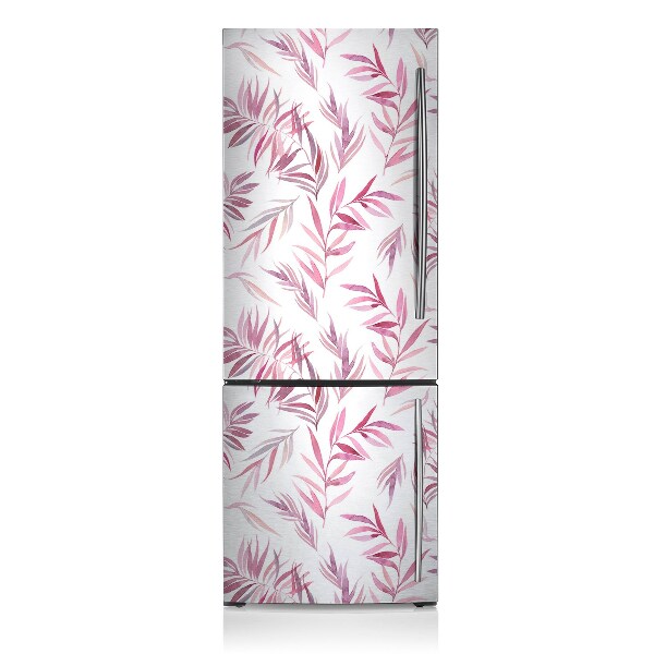 Kühlschrank aufkleber Rosa blätter