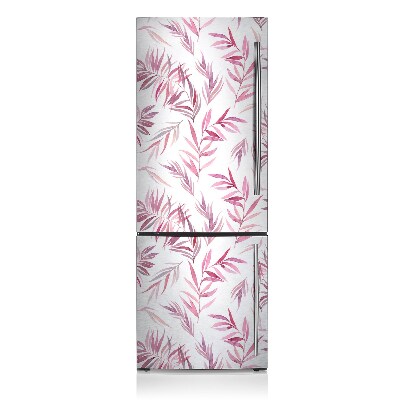 Kühlschrank aufkleber Rosa blätter