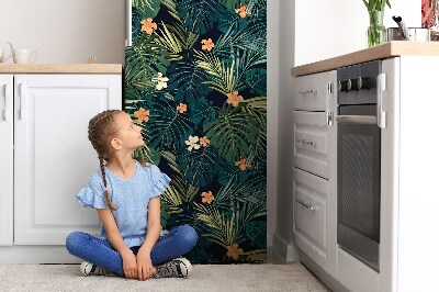 Kühlschrank matte Blumen und blätter