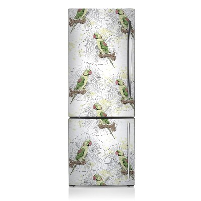 Kühlschrank magnet folie Grüne papageien