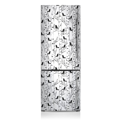 Kühlschrank magnet folie Vögel und bäume