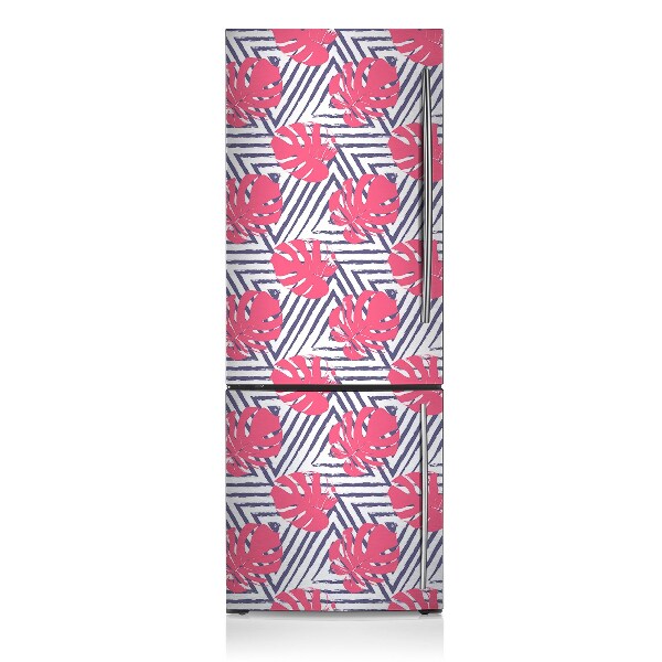 Kühlschrank aufkleber Rosa blätter