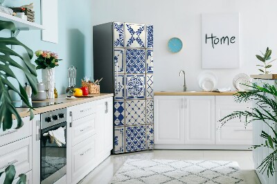 Kühlschrank matte Blaue fliesen