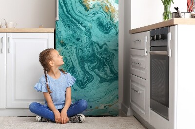 Kühlschrank matte Türkiser marmor