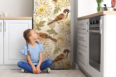 Kühlschrank magnet folie Goldene vögel