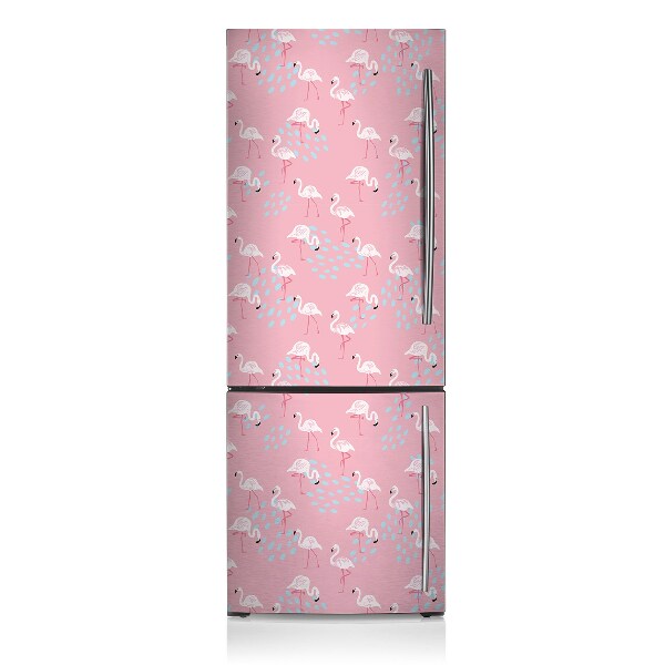 Kühlschrank aufkleber Flamingos