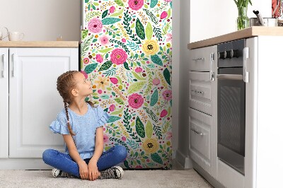 Kühlschrank aufkleber Farbenfrohe blumen