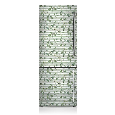 Kühlschrank aufkleber Blätter auf dem hintergrund