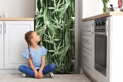 Kühlschrank aufkleber Dunkle blätter