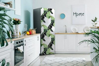 Magnet auf kühlschrank folie dekoration Helle palmenblätter