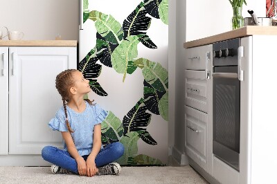 Magnet auf kühlschrank folie dekoration Helle palmenblätter
