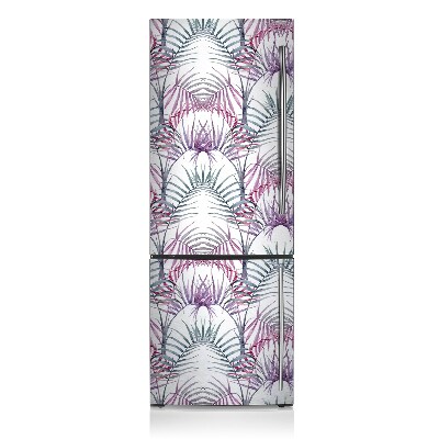 Magnet auf kühlschrank folie dekoration Rosa blätter
