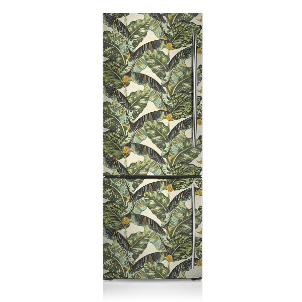 Magnet auf kühlschrank folie dekoration Tropenblätter