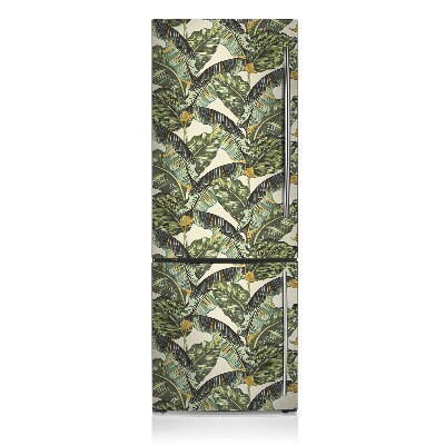 Magnet auf kühlschrank folie dekoration Tropenblätter