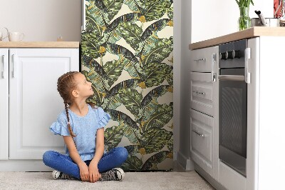 Magnet auf kühlschrank folie dekoration Tropenblätter