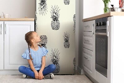 Magnet auf kühlschrank folie dekoration Ananasmuster