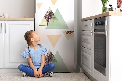 Magnet auf kühlschrank folie dekoration Handflächen in dreiecken