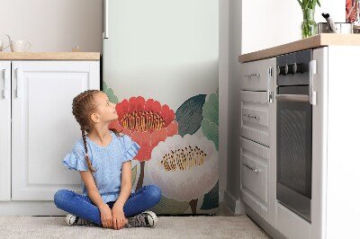 Kühlschrank matte Frühlingsblumen