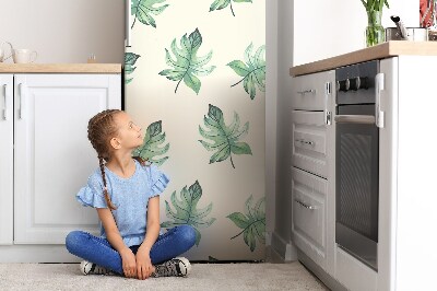 Magnet auf kühlschrank folie dekoration Tropenblätter