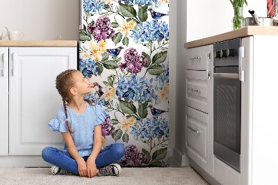 Kühlschrank aufkleber Retroblüten