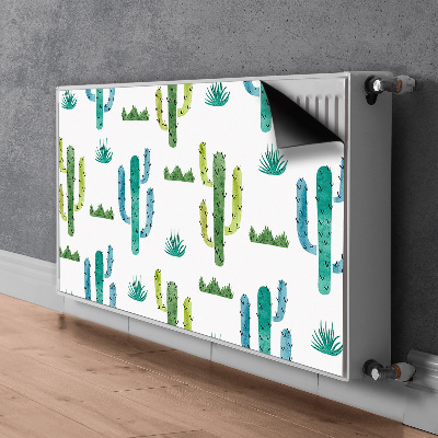 Dekorative Heizkörperabdeckung Cacti gestrichen