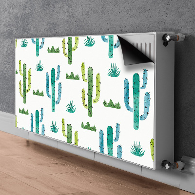 Dekorative Heizkörperabdeckung Cacti gestrichen