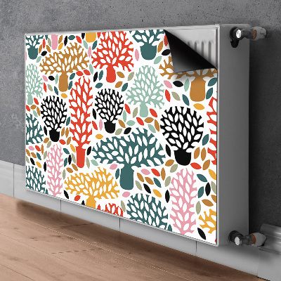Heizkörperverkleidung magnetisch Doodle bäume
